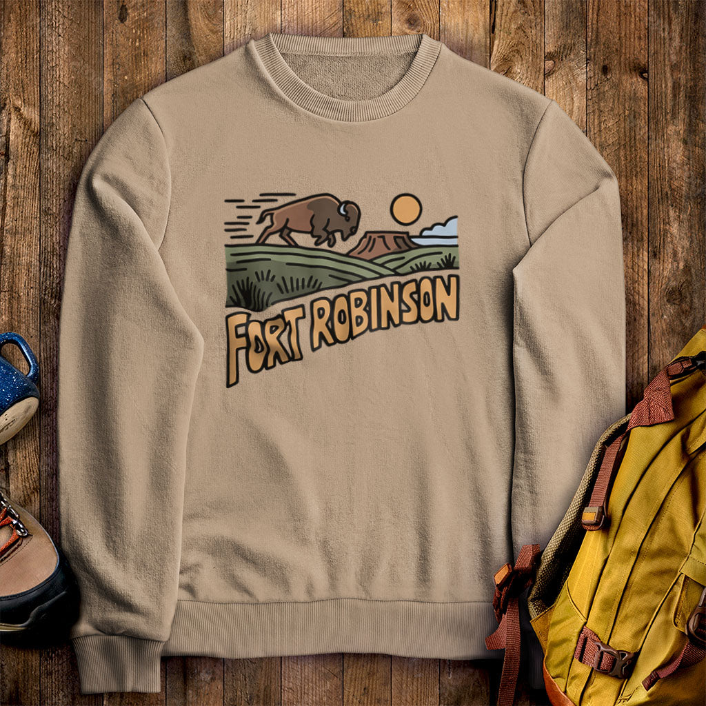 Fort Robinson State Park Crewneck Sweatshirt Sand Adventure and Outdoors Themed Sweatshirt