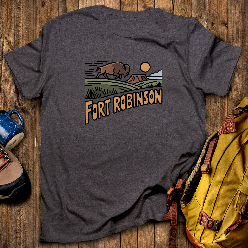 Fort Robinson State Park T-Shirt Dark Heather Adventure and Outdoors Themed T-Shirt