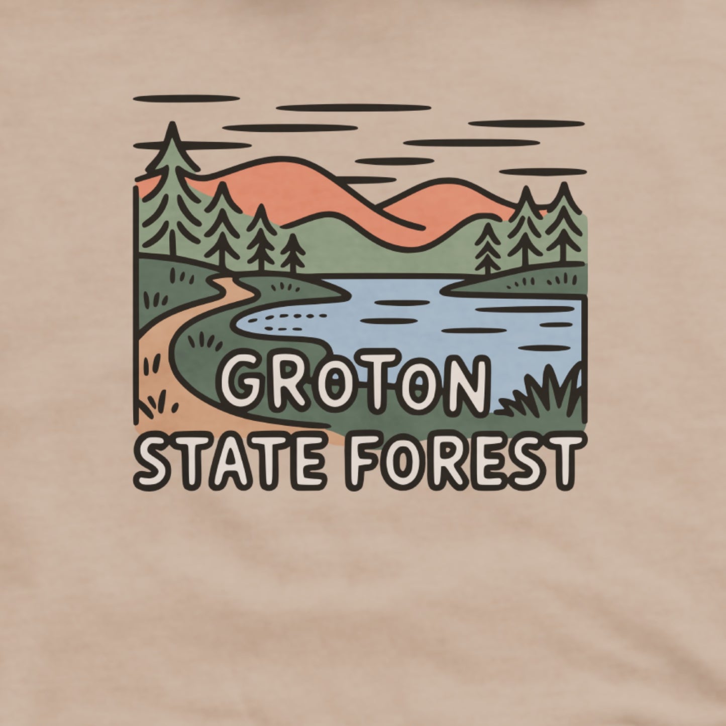 Groton State Forest Hoodie Adventure and Outdoors Themed Hoodie