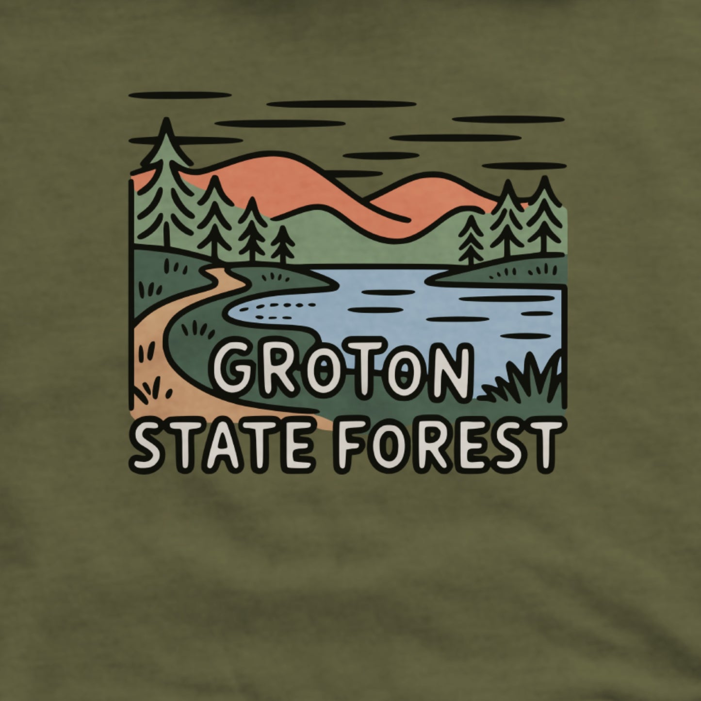 Groton State Forest Hoodie Adventure and Outdoors Themed Hoodie