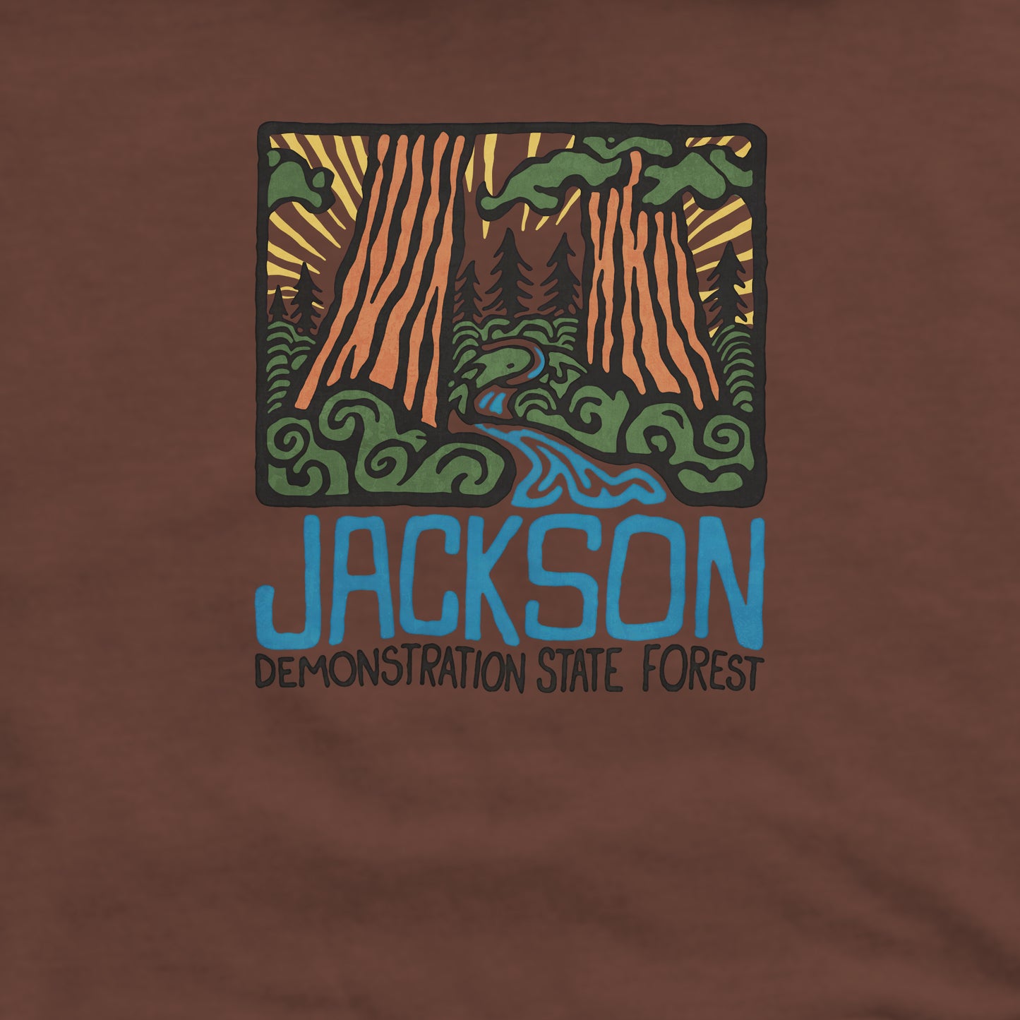 Jackson Demonstration State Forest Crewneck Sweatshirt Adventure and Outdoors Themed Sweatshirt