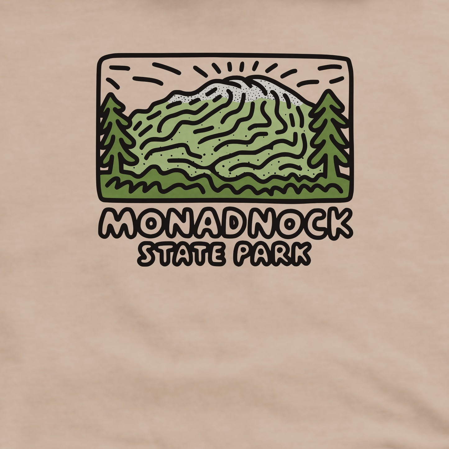 Monadnock State Park Crewneck Sweatshirt Adventure and Outdoors Themed Sweatshirt