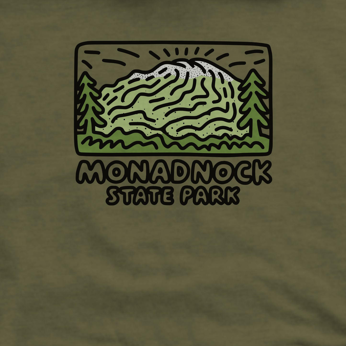 Monadnock State Park Crewneck Sweatshirt Adventure and Outdoors Themed Sweatshirt