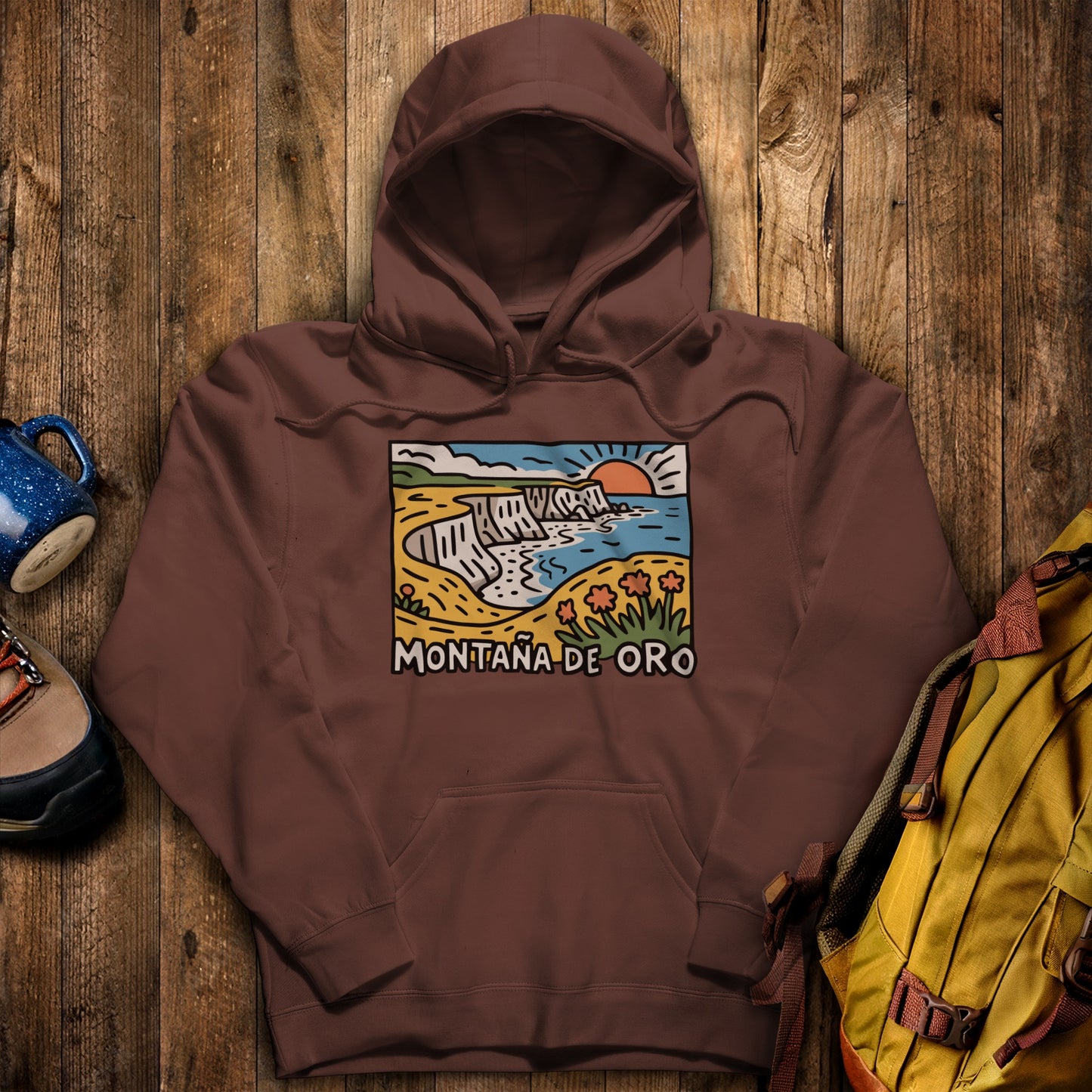Montana de Oro State Park Hoodie Cocoa Adventure and Outdoors Themed Hoodie