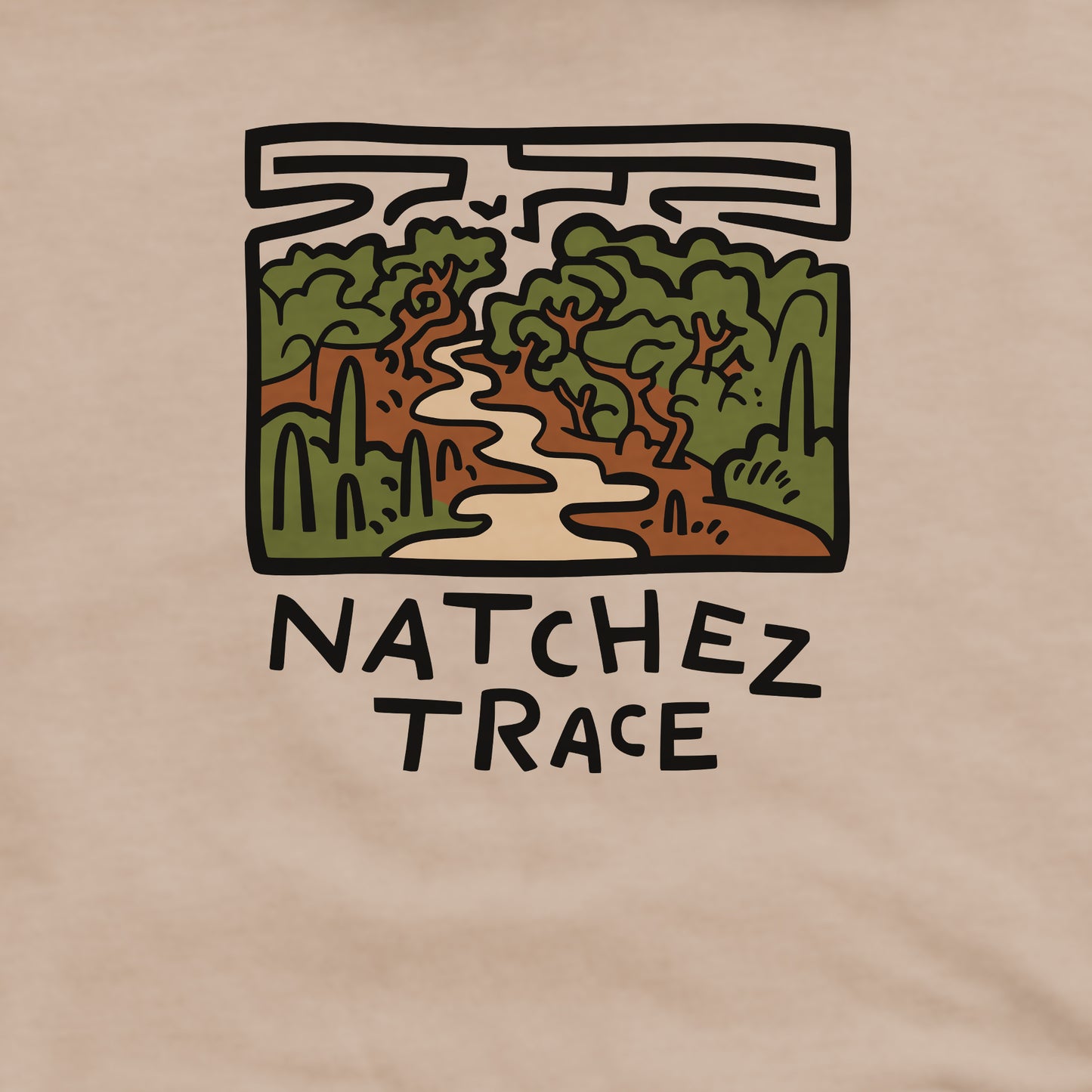 Natchez Trace Crewneck Sweatshirt Adventure and Outdoors Themed Sweatshirt