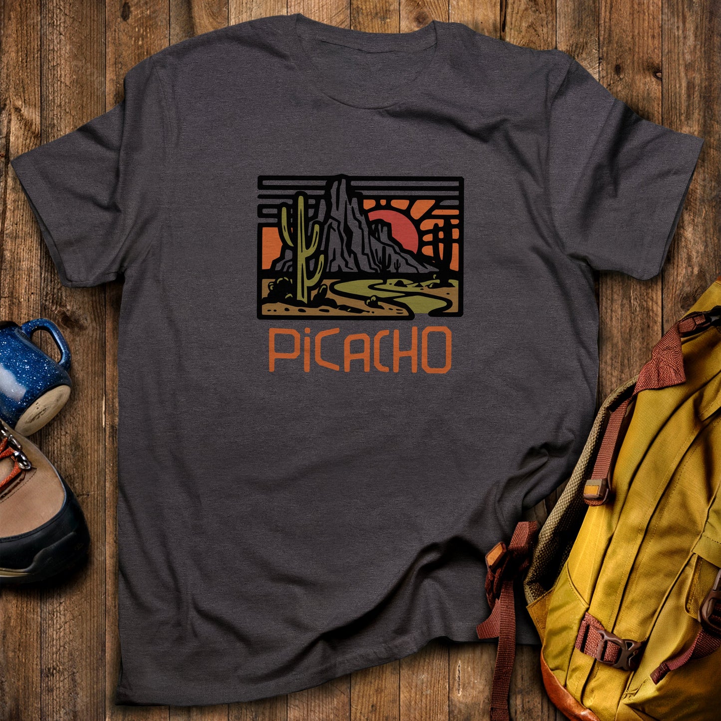 Picacho Peak State Park T-Shirt Dark Heather Adventure and Outdoors Themed T-Shirt