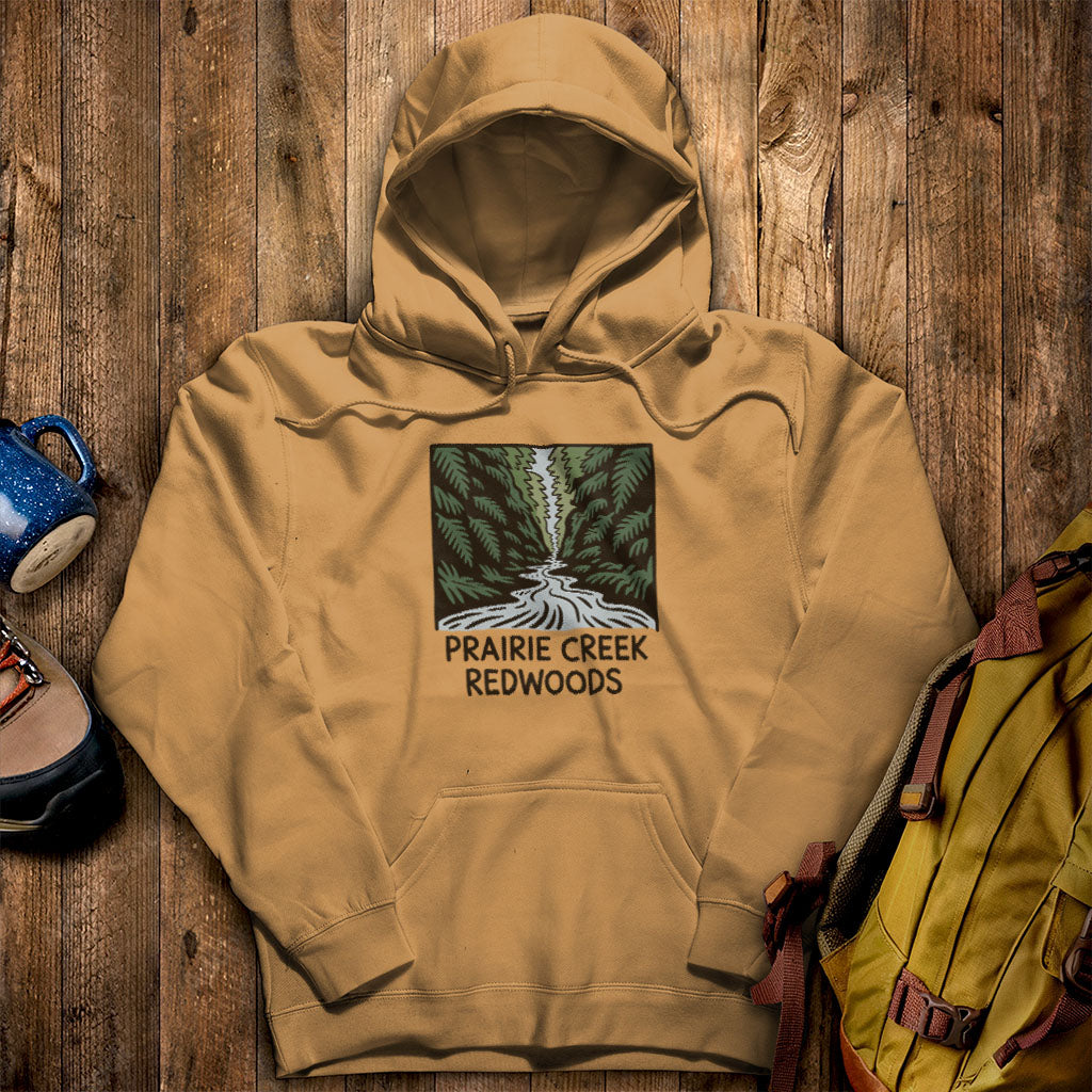 Prairie Creek Redwoods State Park Hoodie Mustard Adventure and Outdoors Themed Hoodie