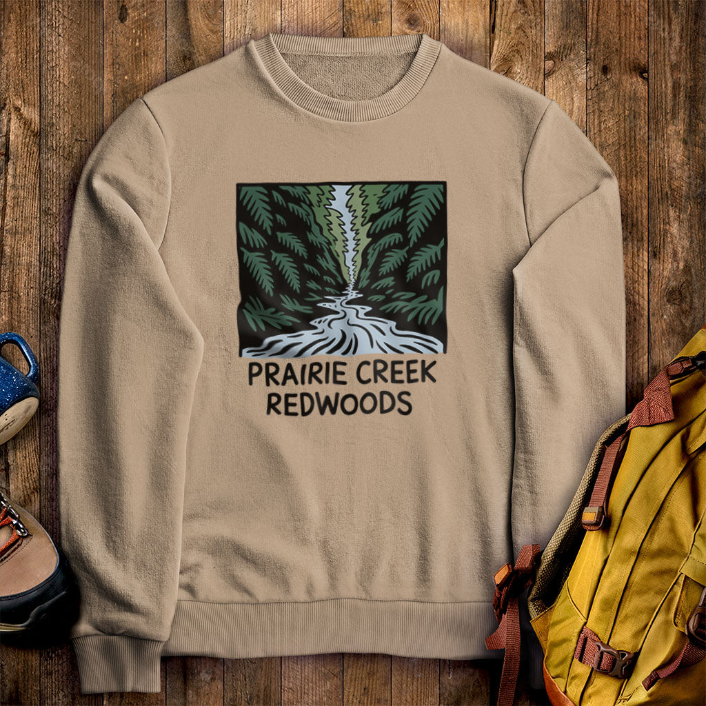 Prairie Creek Redwoods State Park Crewneck Sweatshirt Sand Adventure and Outdoors Themed Sweatshirt