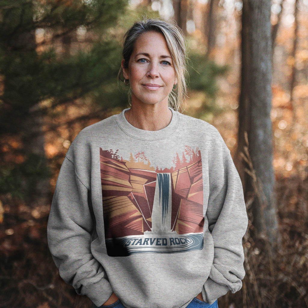 Starved Rock State Park Crewneck Sweatshirt Adventure and Outdoors Themed Sweatshirt