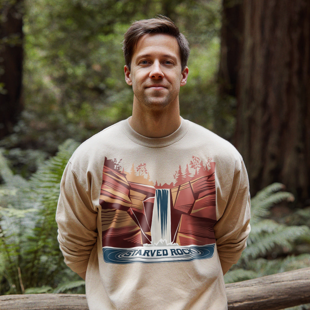 Starved Rock State Park Crewneck Sweatshirt Adventure and Outdoors Themed Sweatshirt