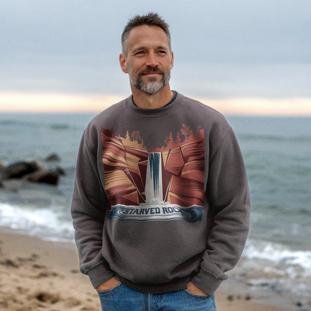 Starved Rock State Park Crewneck Sweatshirt Adventure and Outdoors Themed Sweatshirt