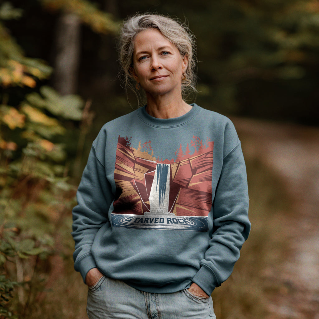 Starved Rock State Park Crewneck Sweatshirt Adventure and Outdoors Themed Sweatshirt