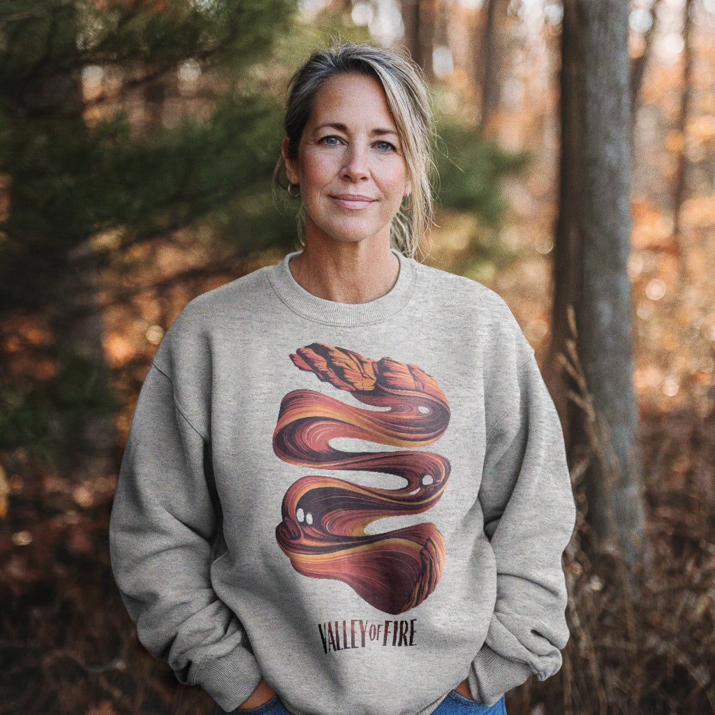 Valley of Fire State Park Crewneck Sweatshirt Adventure and Outdoors Themed Sweatshirt