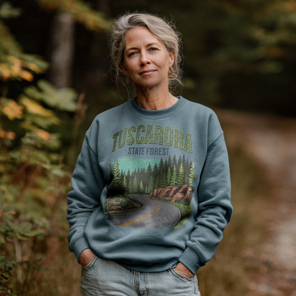 Tuscarora State Forest Crewneck Sweatshirt Adventure and Outdoors Themed Sweatshirt