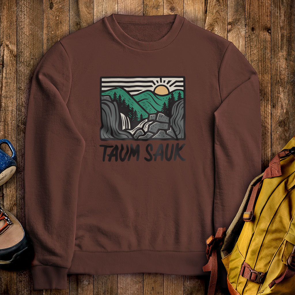 Taum Sauk Mountain State Park Crewneck Sweatshirt Cocoa Adventure and Outdoors Themed Sweatshirt