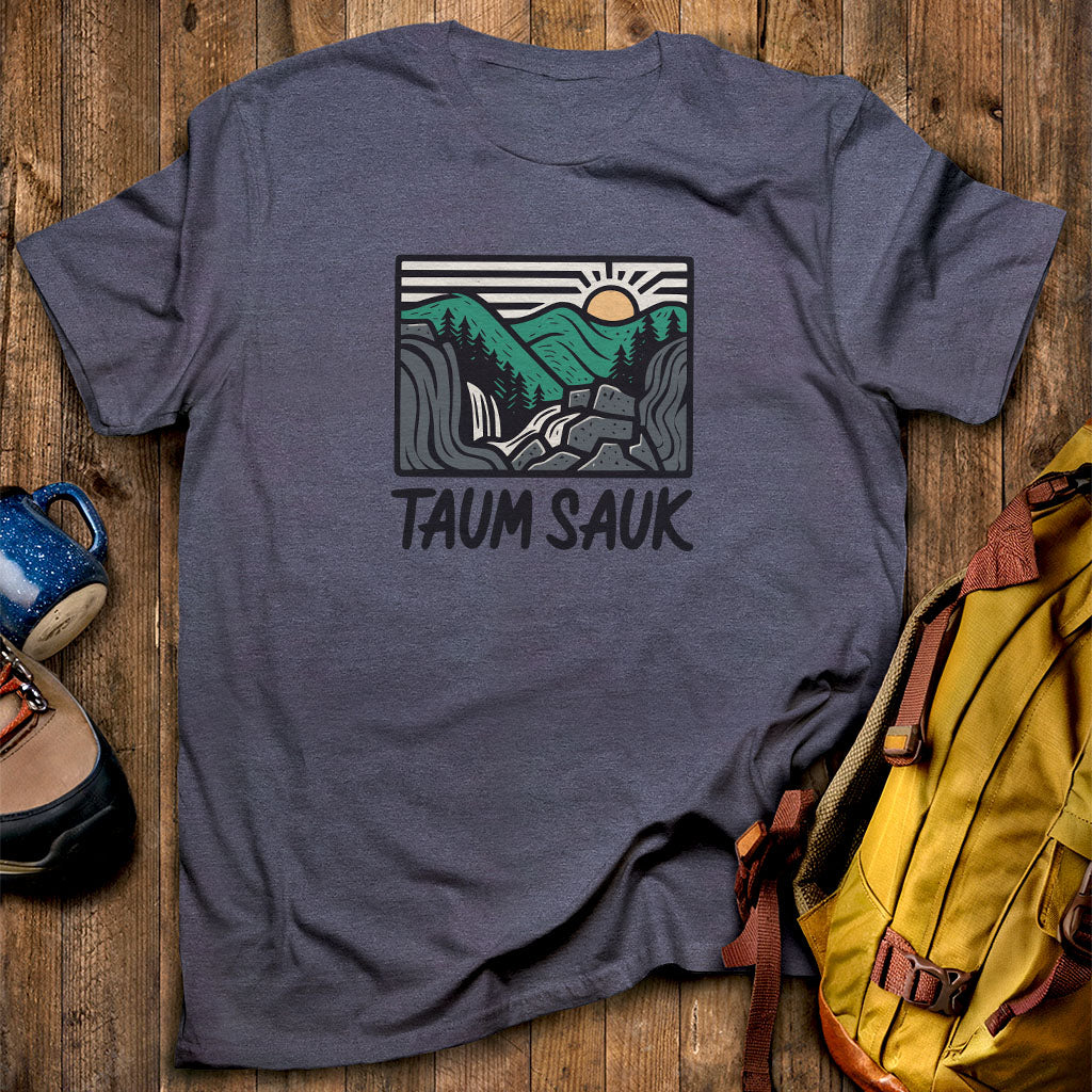 Taum Sauk Mountain State Park T-Shirt Heather Navy Adventure and Outdoors Themed T-Shirt