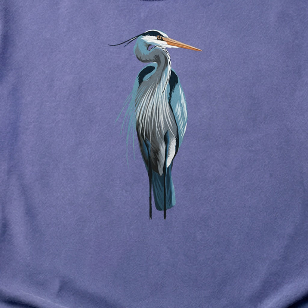 Painted Great Blue Heron Cotton T-Shirt
