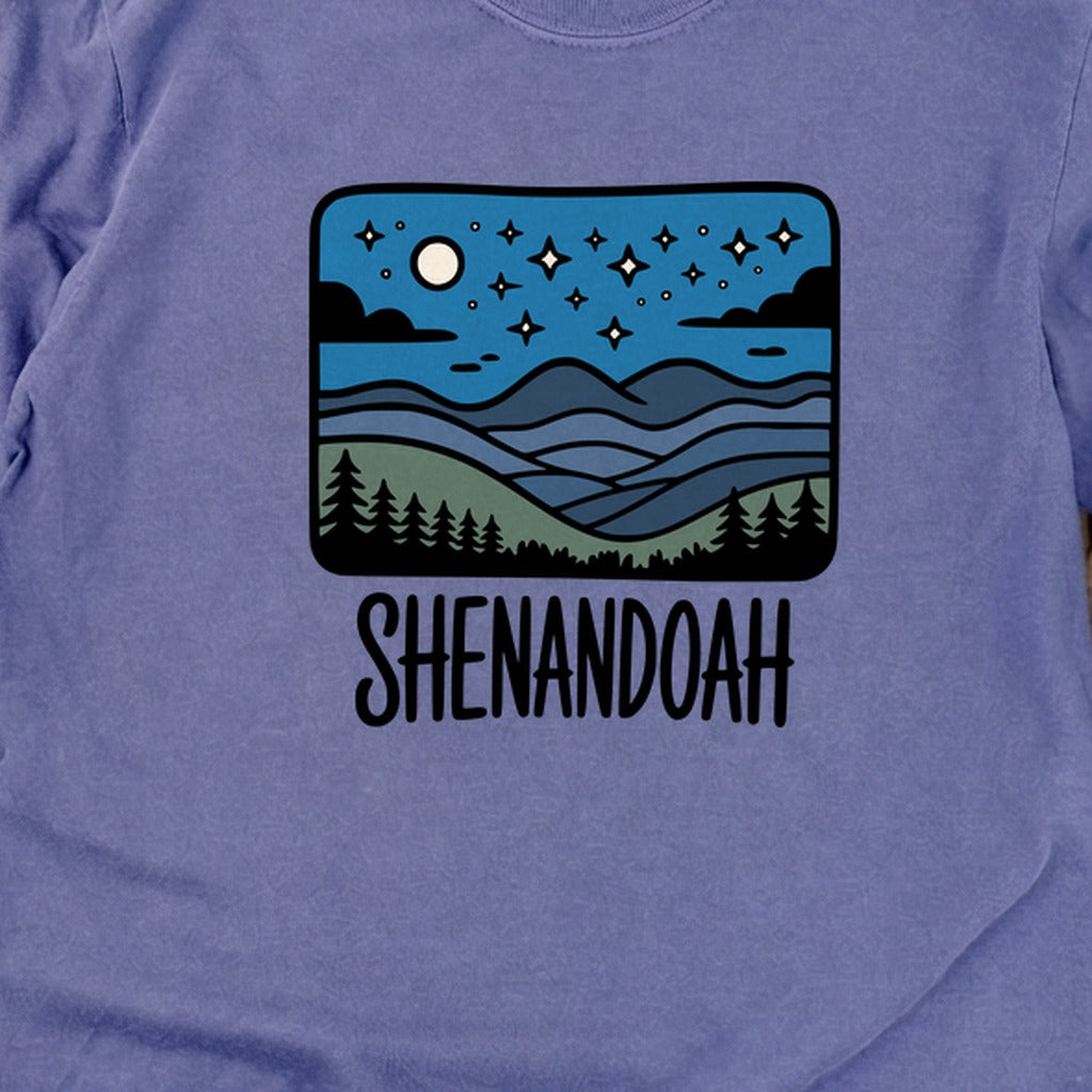 Shenandoah at Night Cotton Long Sleeve
