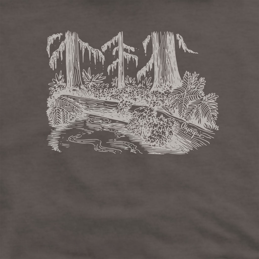 Olympic Line Drawing Crewneck Sweatshirt Adventure and Outdoors Themed Sweatshirt