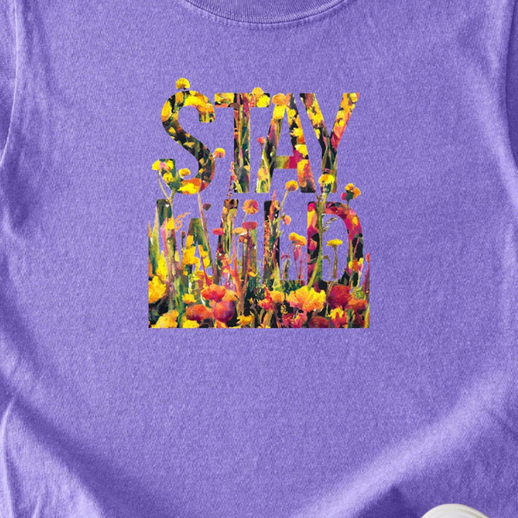 Stay Wild Wildflower Kids Cotton T-Shirt