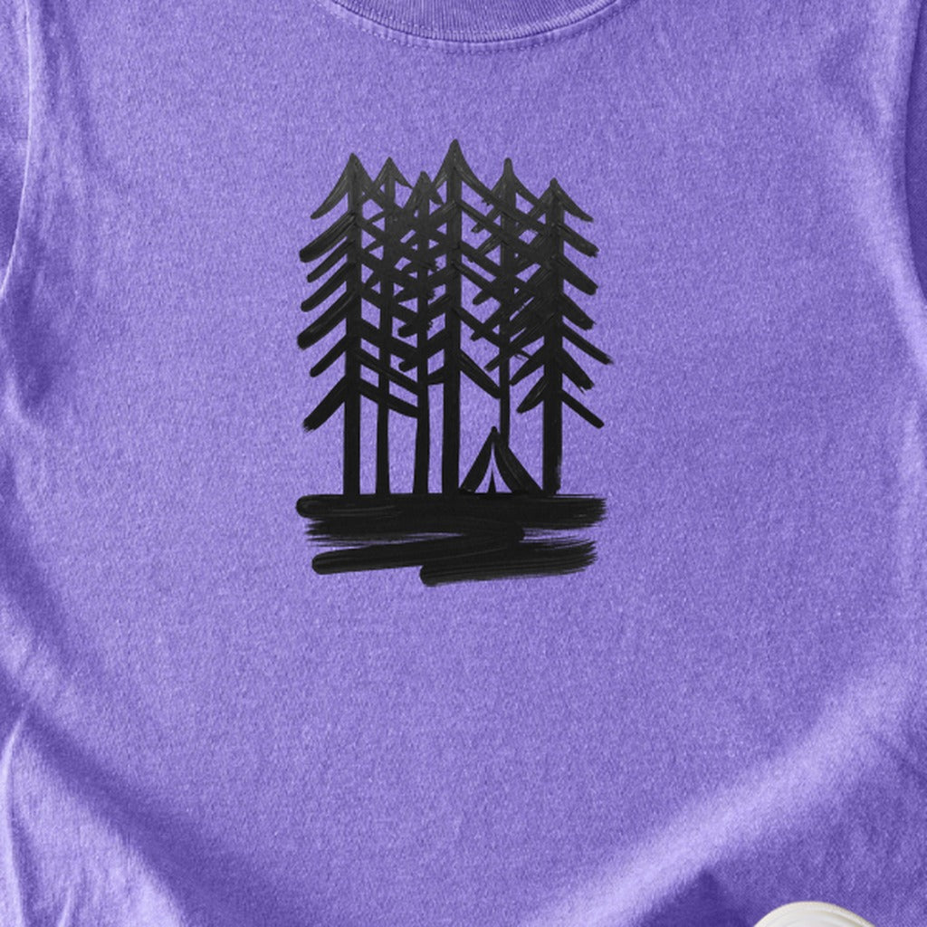 Tall Tree Painting Kids Cotton T-Shirt