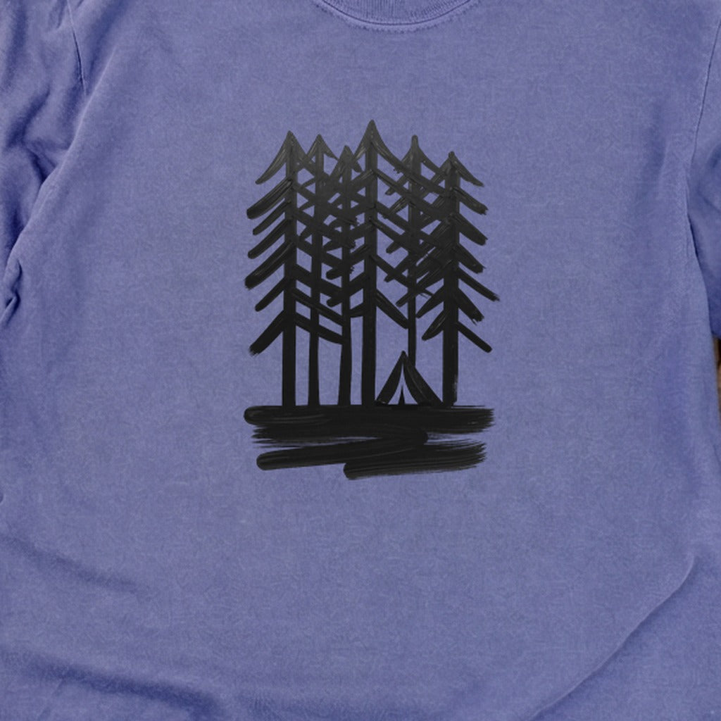 Tall Tree Painting Cotton Long Sleeve