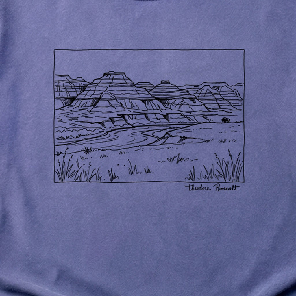 Theodore Roosevelt Line Drawing Cotton T-Shirt