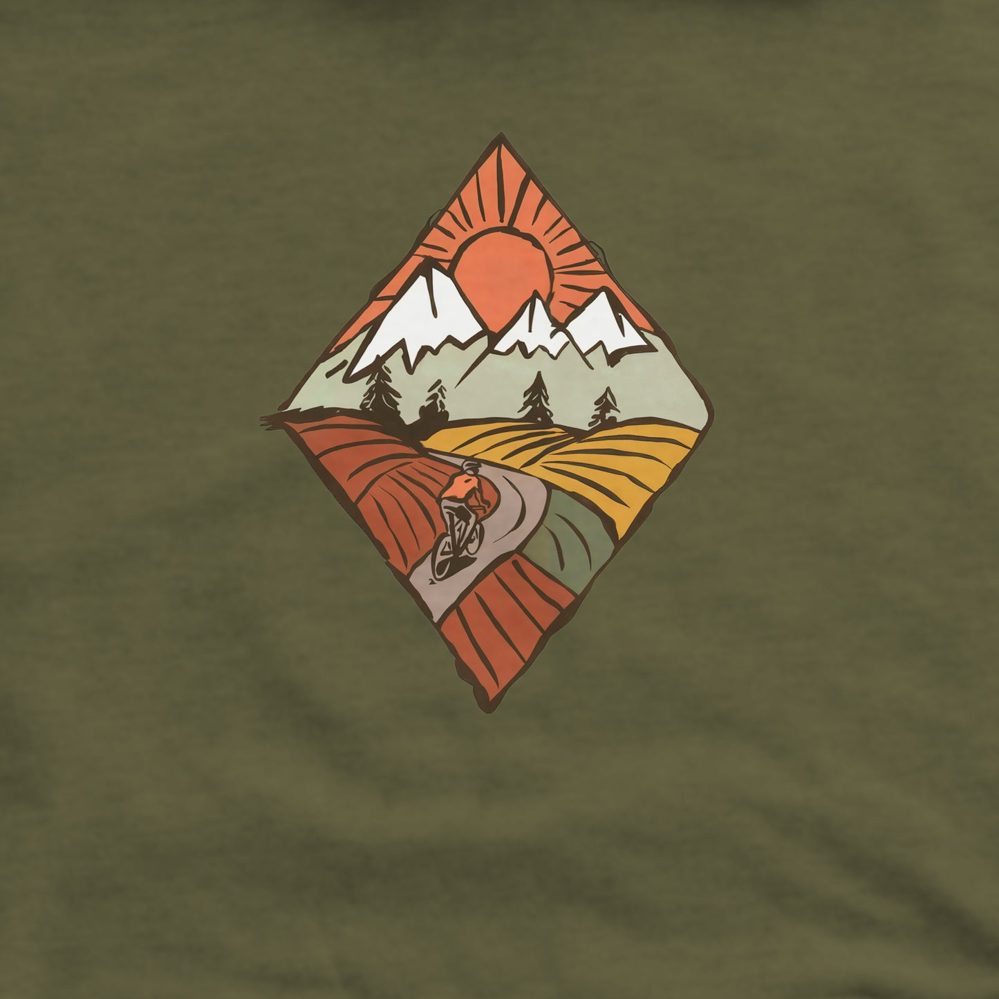 Pedal to the Peaks Bicyling Crewneck Sweatshirt Adventure and Outdoors Themed Sweatshirt