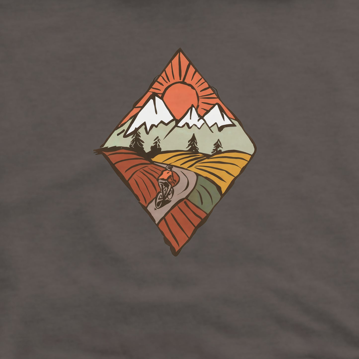 Pedal to the Peaks Bicyling Crewneck Sweatshirt Adventure and Outdoors Themed Sweatshirt