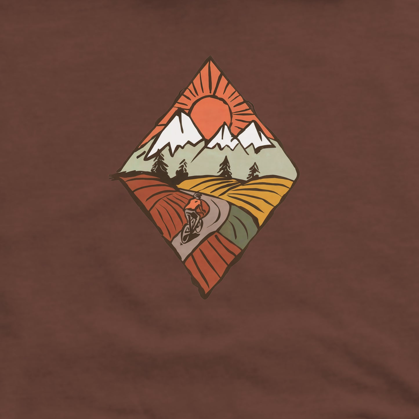 Pedal to the Peaks Bicyling Crewneck Sweatshirt Adventure and Outdoors Themed Sweatshirt
