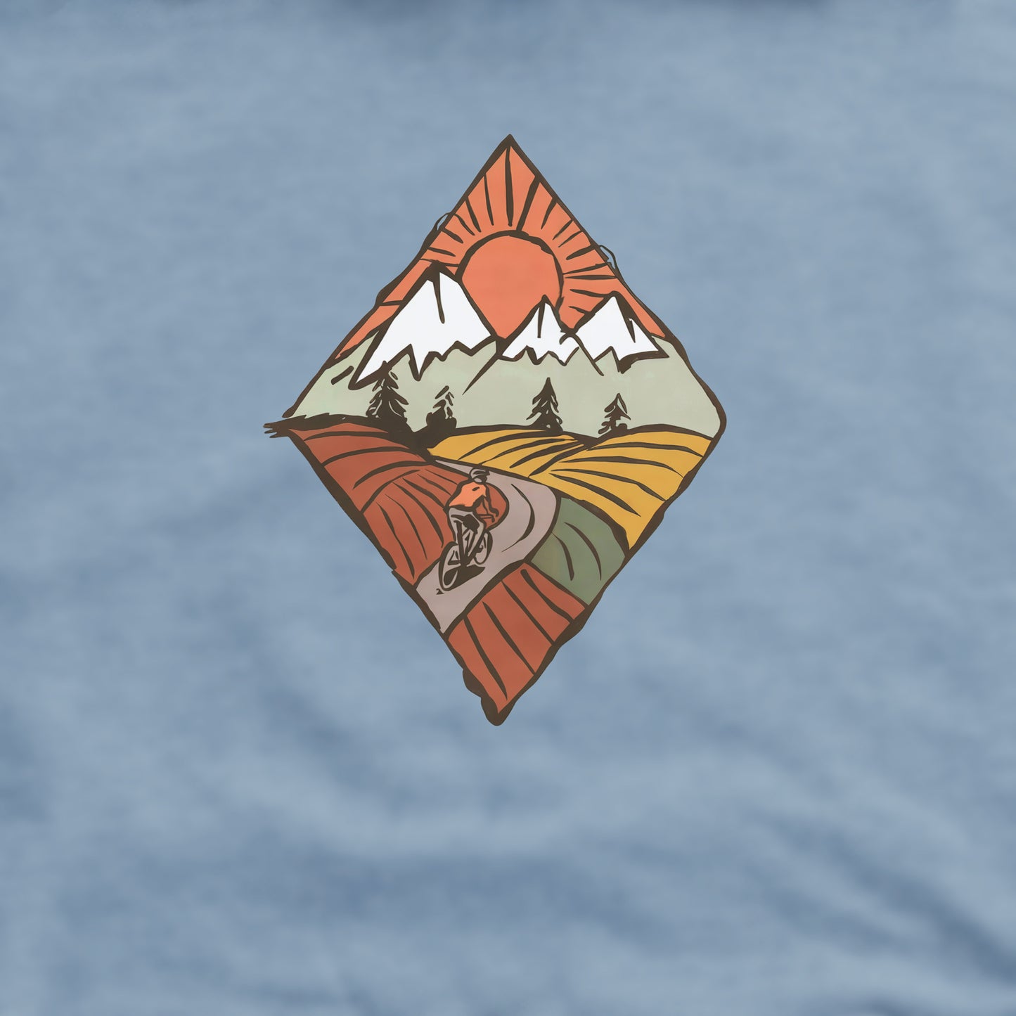 Pedal to the Peaks Bicyling Crewneck Sweatshirt Adventure and Outdoors Themed Sweatshirt