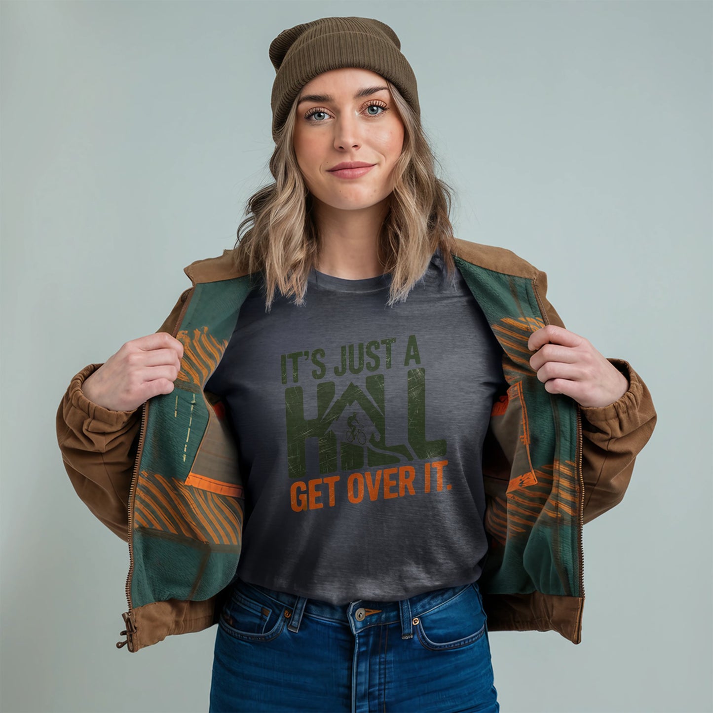 It's Just a Hill Biking T-Shirt Adventure and Outdoors Themed T-Shirt