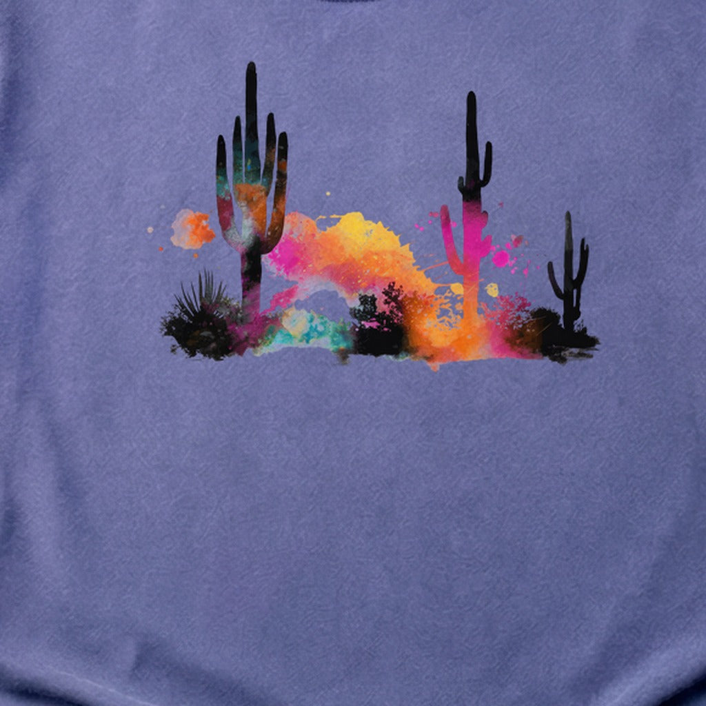 Watercolor Cactus Desert Cotton T-Shirt