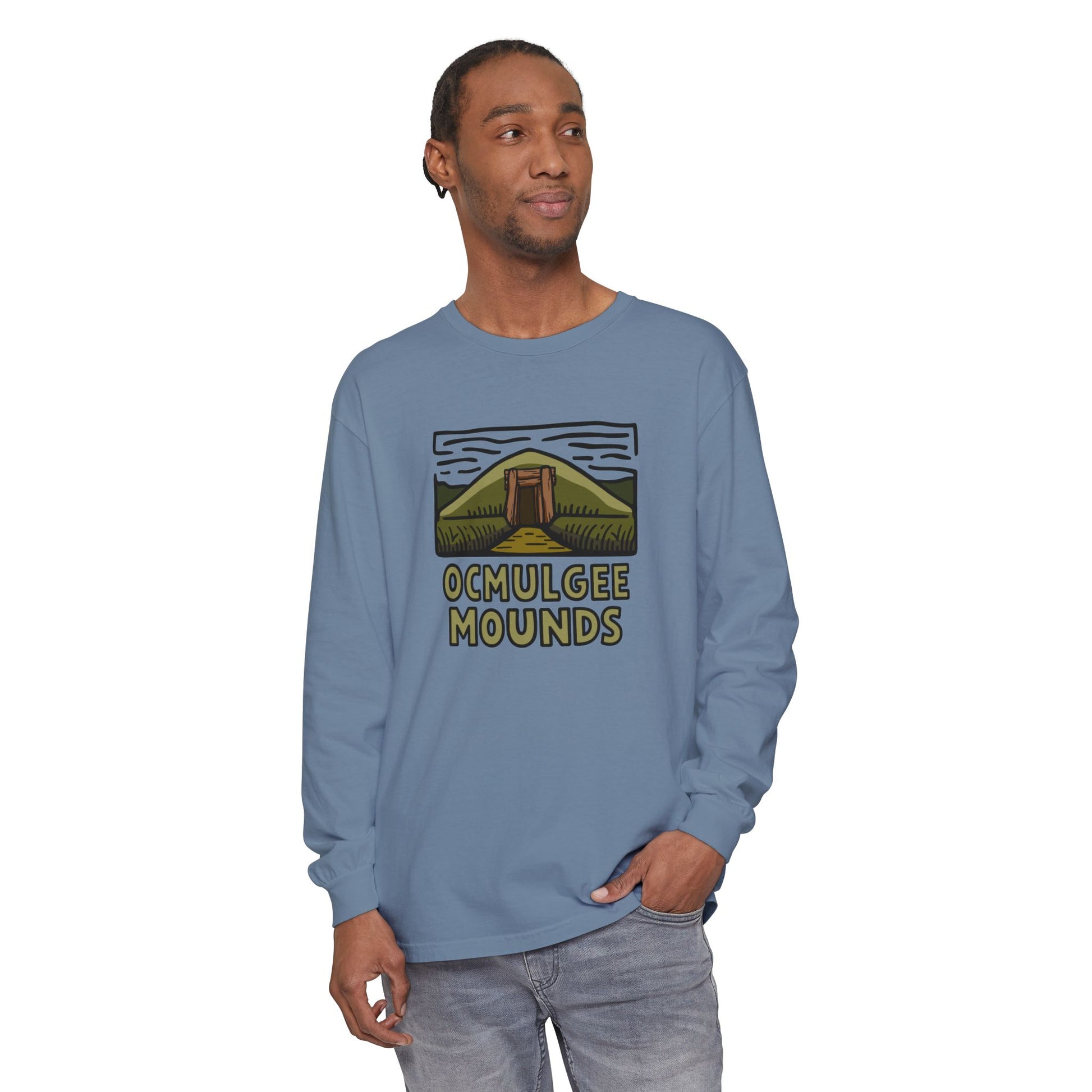 Custom Ocmulgee Long Sleeve T-Shirt Adventure and Outdoors Themed Long-sleeve