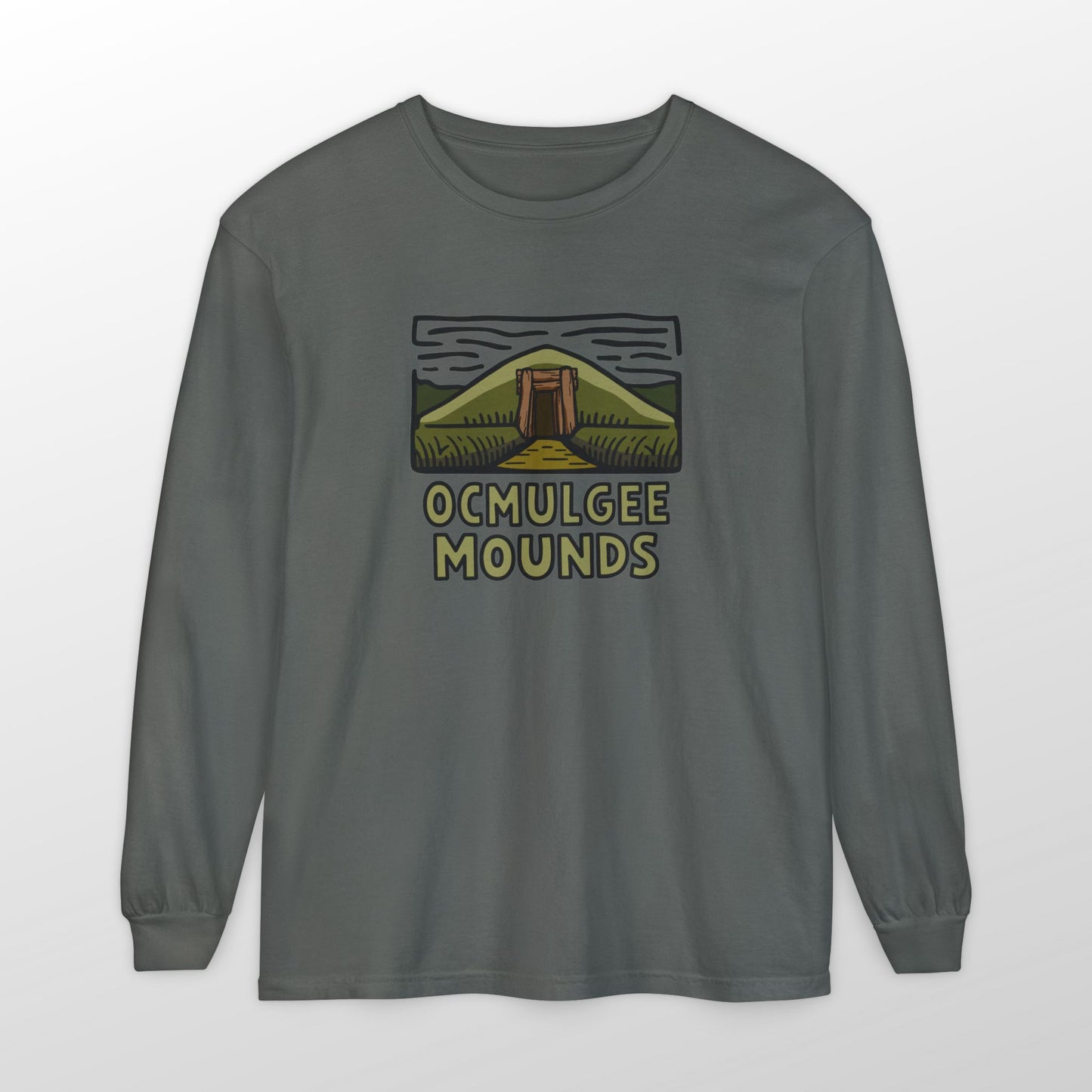 Custom Ocmulgee Long Sleeve T-Shirt Pepper Adventure and Outdoors Themed Long-sleeve