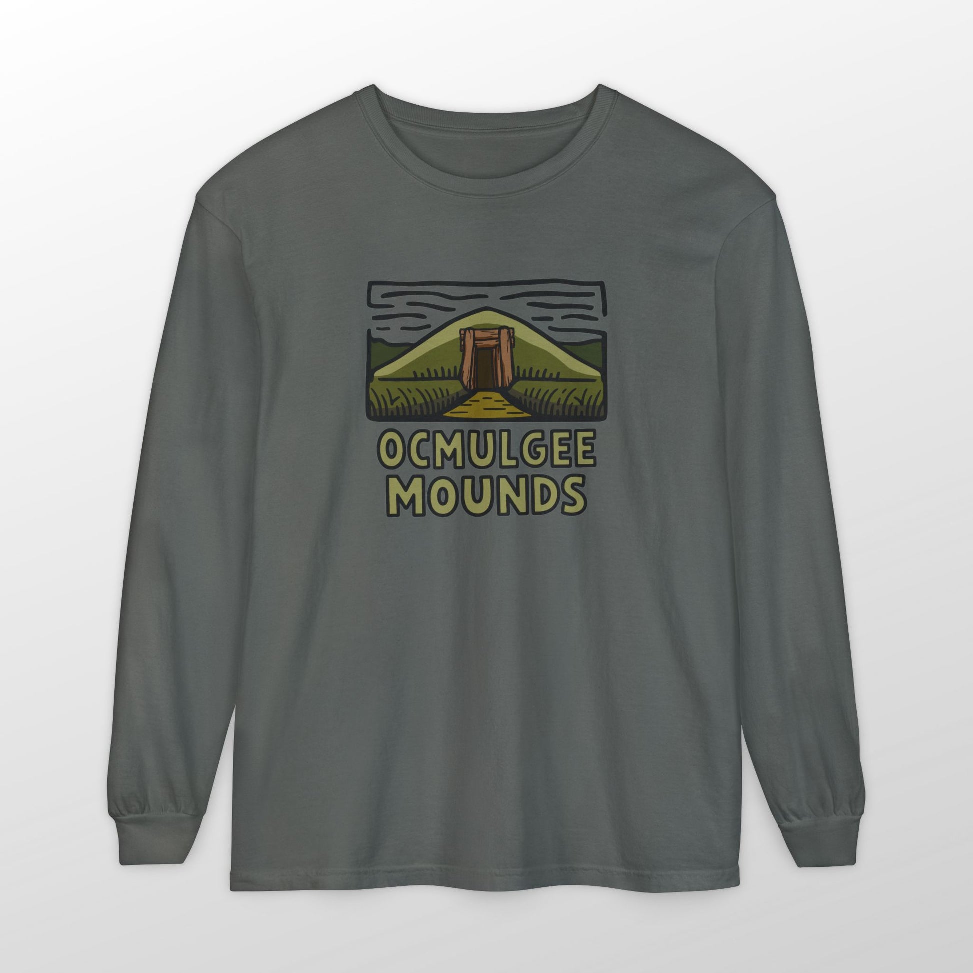 Custom Ocmulgee Long Sleeve T-Shirt Pepper Adventure and Outdoors Themed Long-sleeve