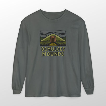 Custom Ocmulgee Long Sleeve T-Shirt Pepper Adventure and Outdoors Themed Long-sleeve