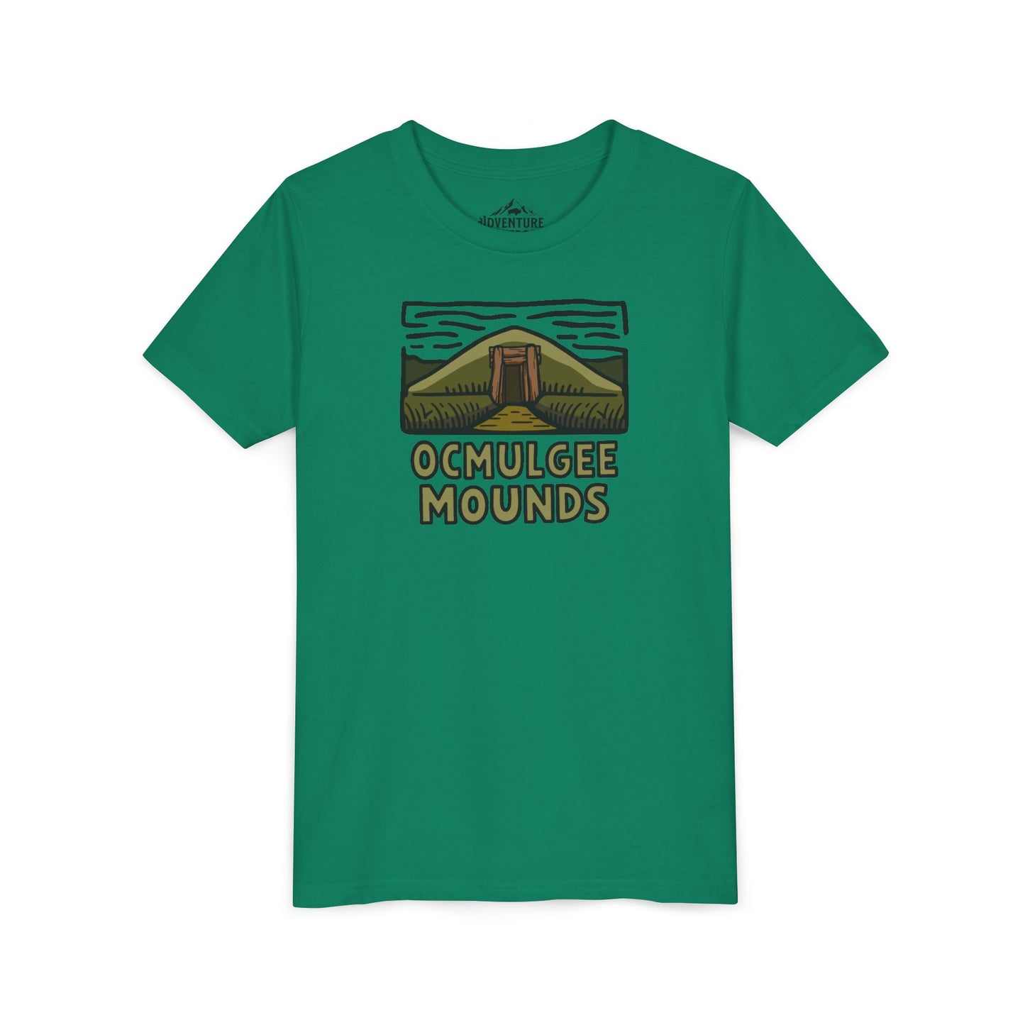 Wholesale Youth Ocmulgee Mounds T-shirt Kelly Adventure and Outdoors Themed Kids clothes