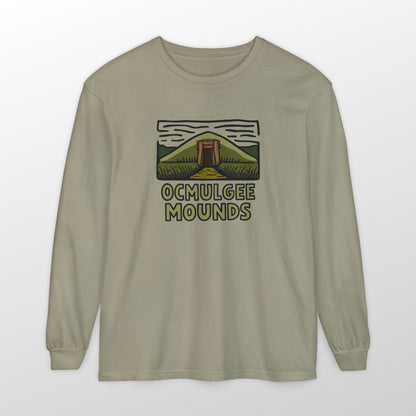 Custom Ocmulgee Long Sleeve T-Shirt Sandstone Adventure and Outdoors Themed Long-sleeve