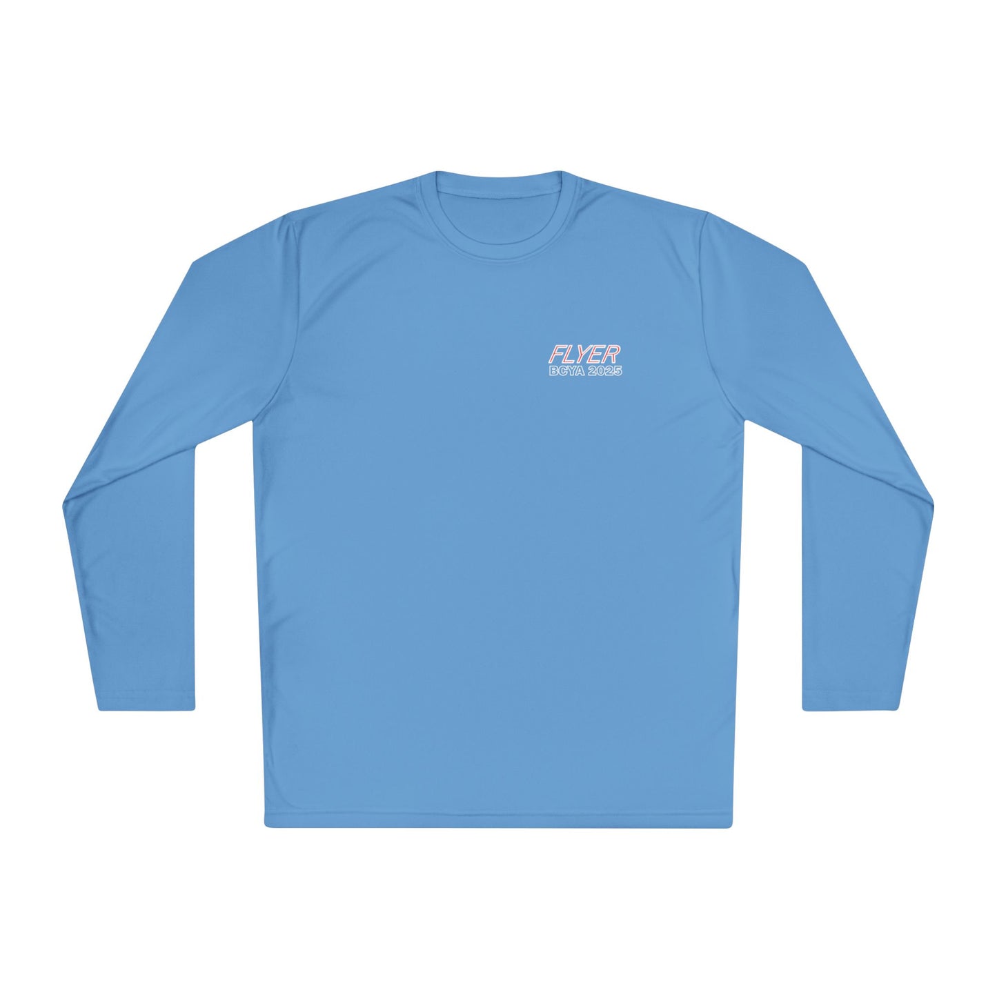 Custom Flyer Sailing Performance Long Sleeve Carolina Blue Adventure and Outdoors Themed Long-sleeve