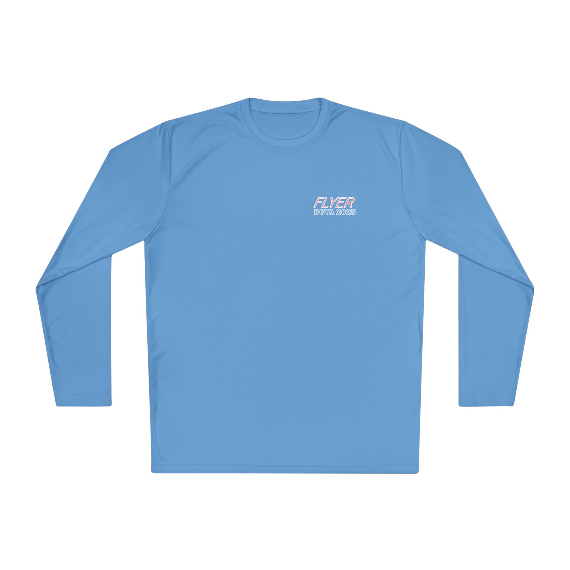 Custom Flyer Sailing Performance Long Sleeve Carolina Blue Adventure and Outdoors Themed Long-sleeve