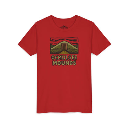 Wholesale Youth Ocmulgee Mounds T-shirt Red Adventure and Outdoors Themed Kids clothes