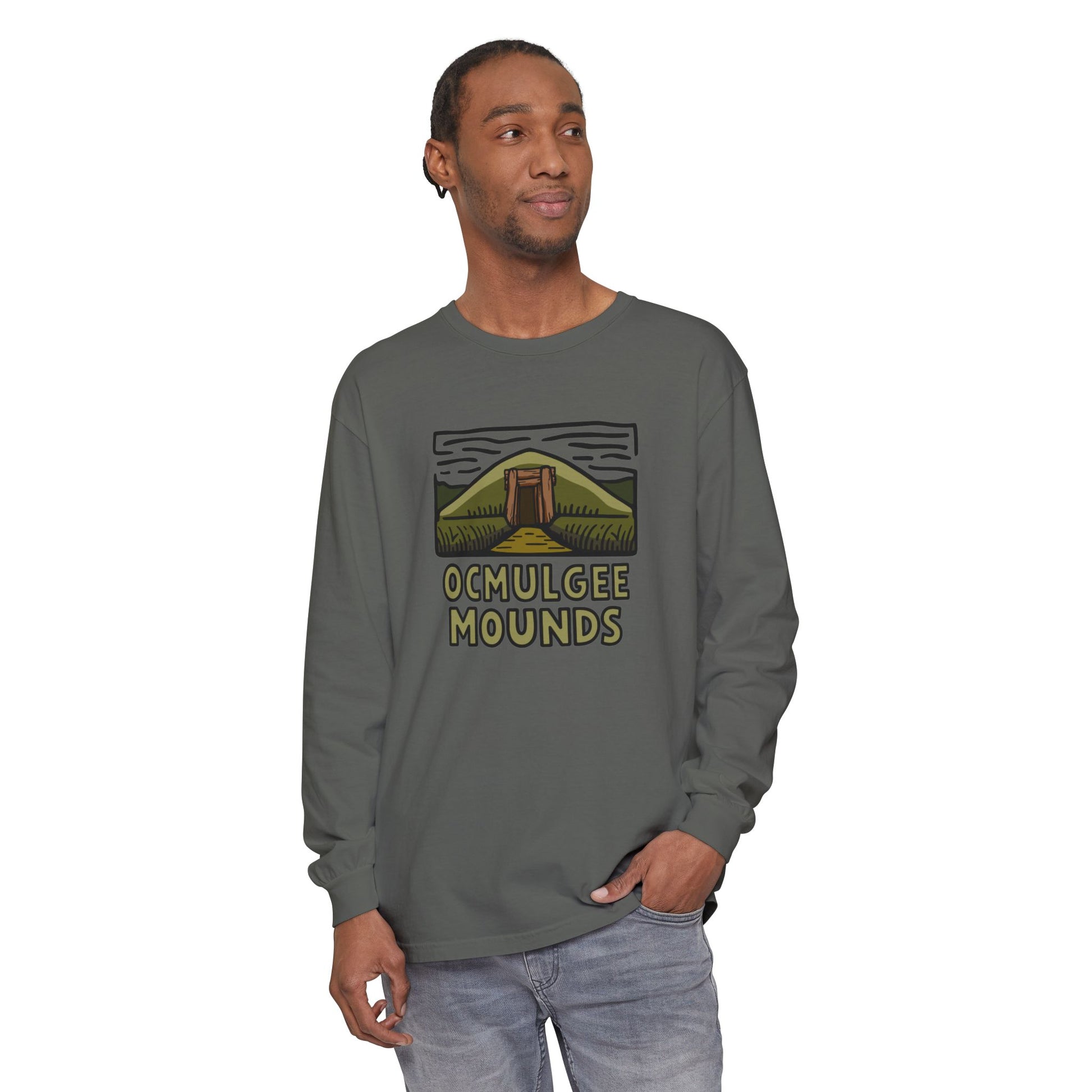 Custom Ocmulgee Long Sleeve T-Shirt Adventure and Outdoors Themed Long-sleeve