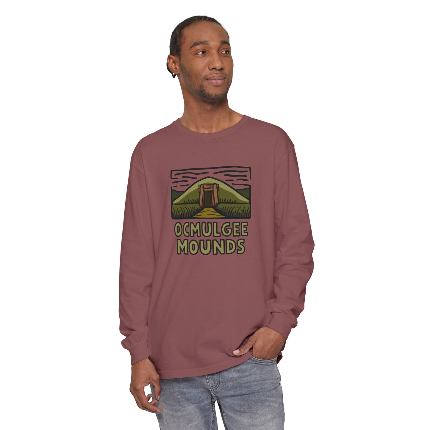 Custom Ocmulgee Long Sleeve T-Shirt Adventure and Outdoors Themed Long-sleeve