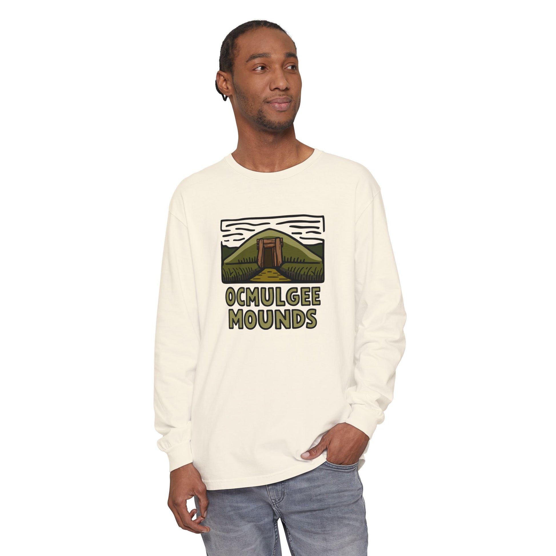 Custom Ocmulgee Long Sleeve T-Shirt Adventure and Outdoors Themed Long-sleeve