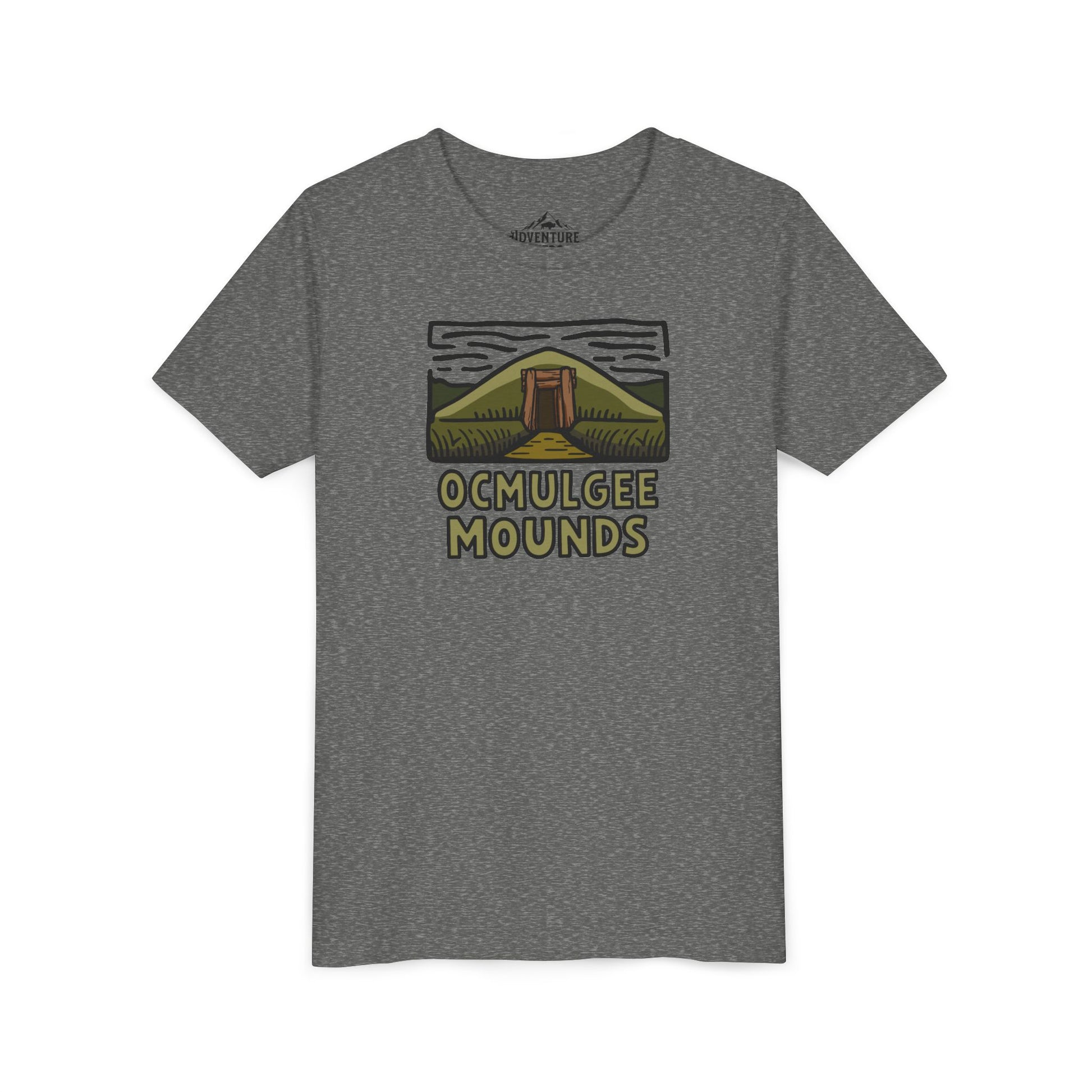 Wholesale Youth Ocmulgee Mounds T-shirt Dark Heather Adventure and Outdoors Themed Kids clothes