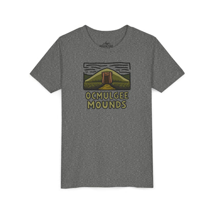Wholesale Youth Ocmulgee Mounds T-shirt Dark Heather Adventure and Outdoors Themed Kids clothes