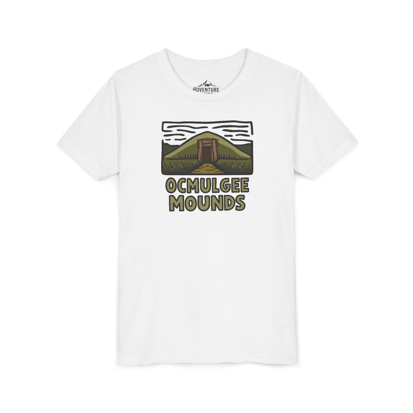 Wholesale Youth Ocmulgee Mounds T-shirt White Adventure and Outdoors Themed Kids clothes