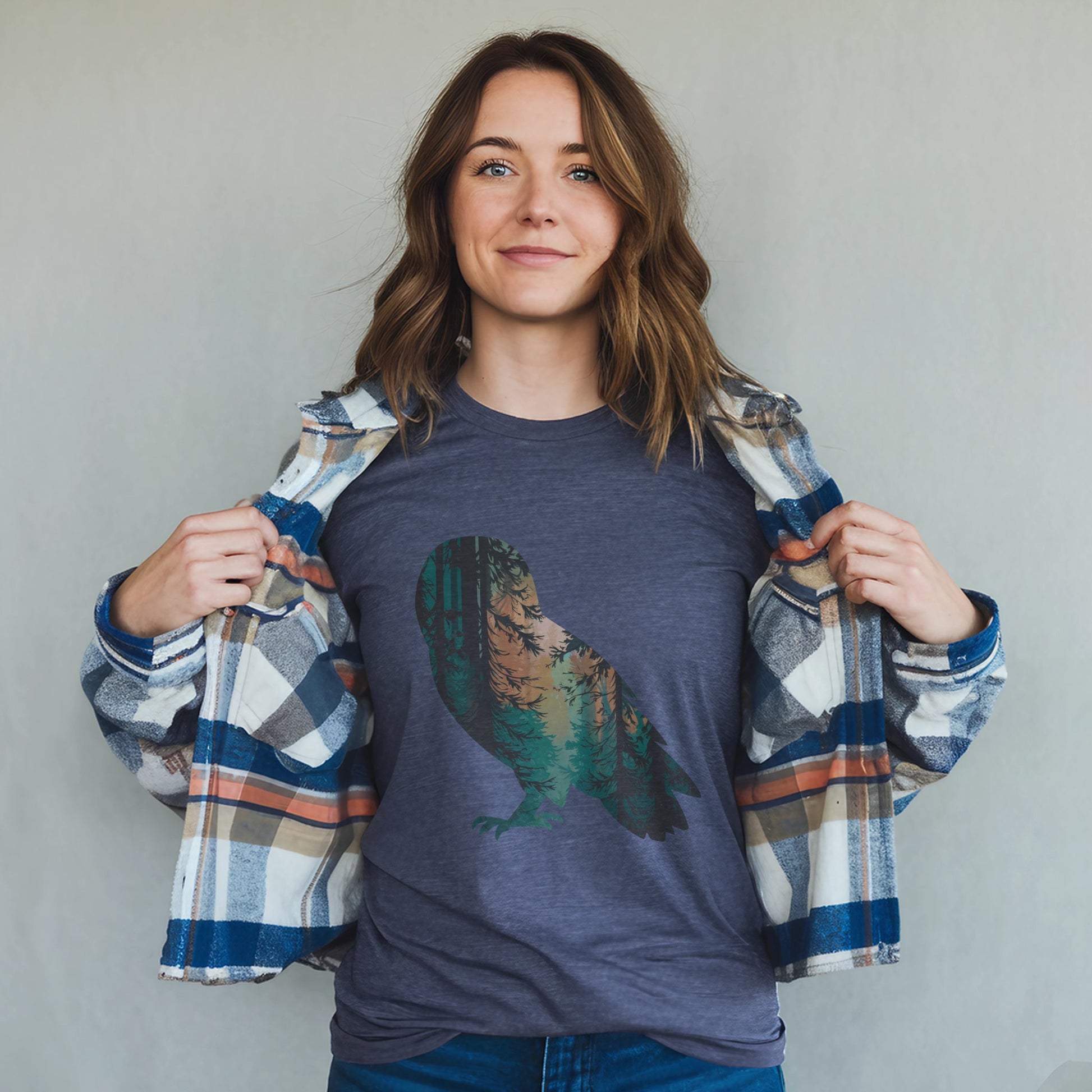 Barn Owl Silhouette T-Shirt Adventure and Outdoors Themed T-Shirt