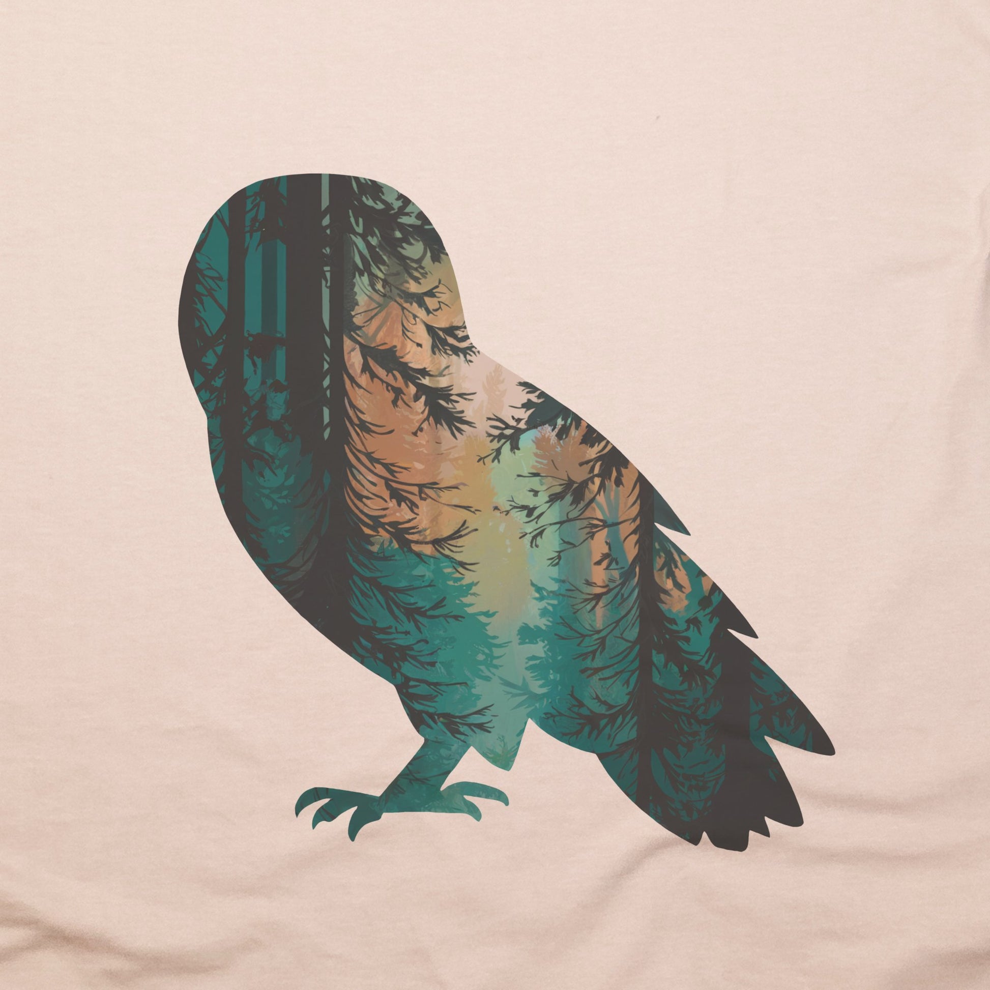 Barn Owl Silhouette T-Shirt Adventure and Outdoors Themed T-Shirt